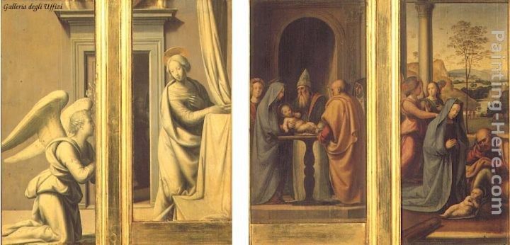 Fra Bartolommeo The Annunciation (front), Circumcision and Nativity (back)
